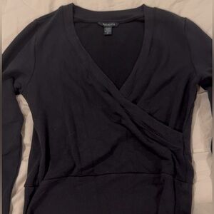 Athleta Black Wrap Sweater